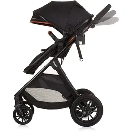 Chipolino Kinderwagen Harmony 2 in 1 Wickeltasche, Getränkehalter, Fußabdeckung schwarz