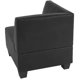 Mendler Modular Eckteil Lyon, Kunstleder schwarz - Schwarz