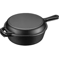 Wiltec Dutch Oven 42 x 26 x 12 cm Gusseisen schwarz