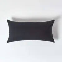 Homescapes Kissenbezug HOMESCAPES 40 x 80 cm Schwarz