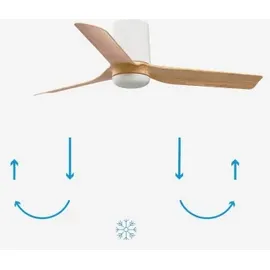 FARO Mini Punt Tub S 90 cm Deckenventilator Weiß/Braun