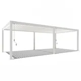 Weide Pergola Deluxe Plus 4 x 8 m Weiß