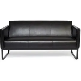 HJH Office Loungesofa BALI BLACK Kunstleder glatt, 3-Sitzer, schwarz
