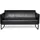 HJH Office Loungesofa BALI BLACK Kunstleder glatt, 3-Sitzer, schwarz