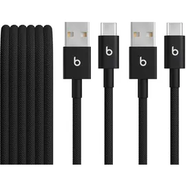 Apple Beats USB-A zu USB-C gewebtes Kabel 1.5 m Bolt Black (2-Pack)