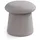 Home4You Hocker Teddystoff Ø 44 x 46 cm Hellgrau