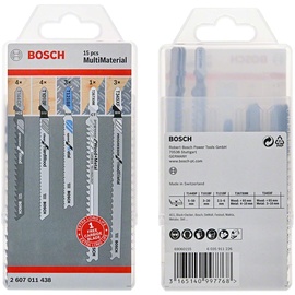 Bosch Professional Wood and Metall Stichsägeblatt-Set, 15-tlg. (2607011437)