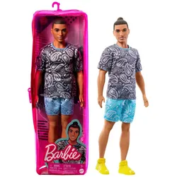 Mattel® Anziehpuppe Barbie Fashionistas Ken-Puppe mit braunen Haaren und Paisley-Outfit