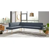 exxpo - sofa fashion Eckbank »Lungo, moderne Kedernaht, bequem und elegant, hoher Holzfuß«, hochwertige Detailverarbeitung, frei im Raum stellbar