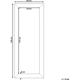 Beliani Derval 50 x 130 cm Silber