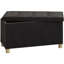 VCM Truhenbank Sizos L Schwarz 76 x 38 x 40 cm