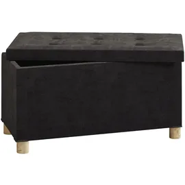 VCM Truhenbank Sizos L Schwarz 76 x 38 x 40 cm