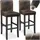 Tectake Barstuhl Kunstleder gepolstert braun 2er Set