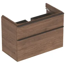 Geberit Waschtischunterschrank 2 Schubladen 88,4 x 61,7 x 47 cm Nussbaum hickory