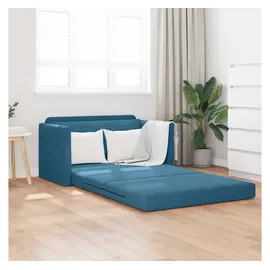 vidaXL Fußbodensofa 2-in-1 Blau Samt