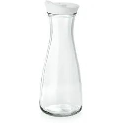 WAS Germany - Karaffe mit Deckel, 1,0 ltr., weiß, Ø 6,7 cm,  Glas