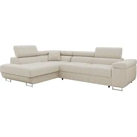 Mirjan24 Ecksofa Torezio Cord, mit Bettkasten und Schlaffunktion, Einstellbare Kopfstützen, 274x203x70-90 cm Wohnzimmer, Sofas & Couches, Wohnlandschaften, Ecksofas