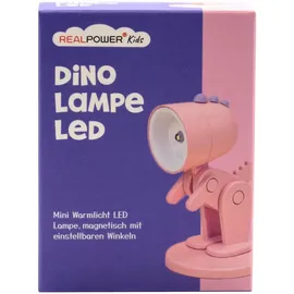 Realpower LED-Tier Taschenlampe Pink dino mit Sockel