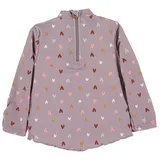 Sterntaler Badeshirt Herz – UV-Schutz 50+ Langarm Schwimmshirt Mädchen – Badeoberteil mit Herzchenmuster & Reißverschluss hinten – pastellviolett, Größe 92 - 86