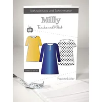 Fadenkäfer Schnittmuster und Nähanleitung - Damen Tunika Kleid - Milly