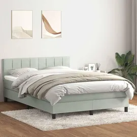vidaXL Boxspringbett 160 x 220 cm Hellgrau