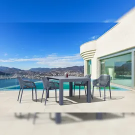 CLP Air XL Stapelstuhl 57 x 60 x 81 cm dunkelgrau