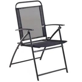 Beliani Livo Gartenstuhl 48 x 48 x 90 cm schwarz 6 St.
