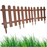 Rasenkante Gartenpalisade Kunststoff Braun Gartenzaun Friesenzaun Zierzaun Set