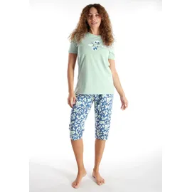 Götzburg Pyjama Kurzarm mit Motiv grün L (40)