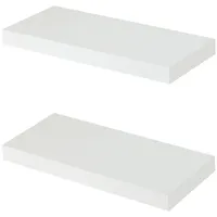 [en.casa] Wandregal Stranda 2er Set 40x17x4 cm Weiß