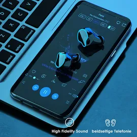 NAmobile In Ear Kopfhörer Bluetooth für Honor Magic7 Pro/ Lite Kabellos Sport Ohrhörer - Schwarz