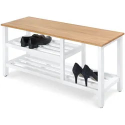 Tchibo - Schuhbank mit offenem Schuhfach - 100x35x45,5cm - weiß - Holz