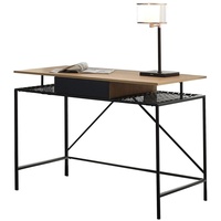 Schreibtisch Natur/Schwarz Bürotisch Computertisch PC-Tisch Büromöbel Tisch