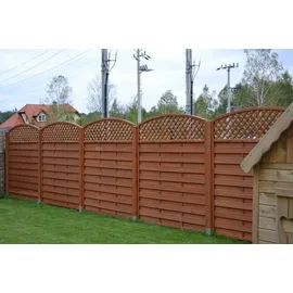 Andrewex Sichtschutzzaun Element BK 180 x 180 cm bordeaux/teak