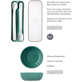 Mepal Mio Kinderschale mit Fütterlöffel deep turquoise