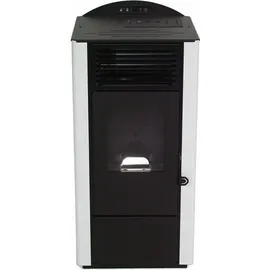 Apex Digital Pelletofen 9,5kW Pelletkamin Pelletheizung Kaminofen A+ Holzofen weiß 56302