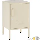 Tectake Nachttisch Baker 35 x 42,5 x 60,5 cm Creme