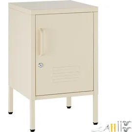 Tectake Nachttisch Baker 35 x 42,5 x 60,5 cm Creme