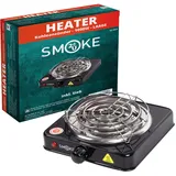 SMOKE 2U Turbo Power 1000 Watt elektrischer Kohleanzünder Blitzschnell, Kohlen Ofen, Kohle Anzünder mit Kohlegitter, Hotplate mit Edelstahl Heizspirale Stainless Steel | 5-Stufig mit Überhitzungsschutz
