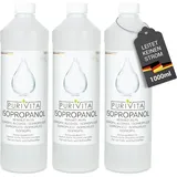 PURIVITA ISOPROPANOL – Reinigungsalkohol – 99,9% Reinigungskraft – Reiniger für Haushalt, Industrie, Elektronik – Entfettungs + Lösungsmittel – rückstandsfrei – nicht leitend – 3 x 1l