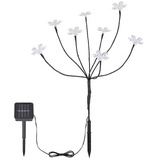 ETC Shop Solarlampen für Außen Gartendeko Solarleuchte Outdoor Solar Lampe mit bunte Blumen, 8 Blüten, 8x LED, H 62 cm