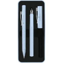 Faber-Castell Füller M/Kugelschreiber Set Grip 2010 sky blue