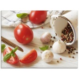 Artland Glasbild »Frische Küche«, Lebensmittel, (1 St.), rot