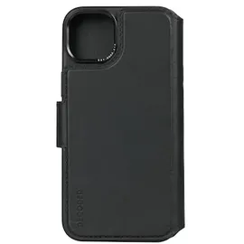 decoded iPhone 15 Plus Leder Wallet Case schwarz