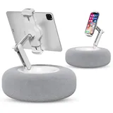 viozon Tablet Ständer, Kindle Kissen Halterung, Kompatibel mit 4,7 Zoll-13 Zoll Telefon/Tablet, iPad, iPhone, Kindle, Handy Ständer, Höhen Winkelverstellba, 5,7 Zoll Abnehmbare Kissen, grau