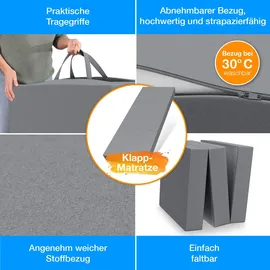 eloneo Klappmatratze Spar-Set inkl. Husse & Transporttasche 15 cm hoch, versch. Größen Farben 1 St