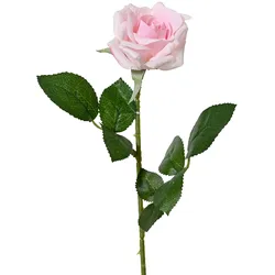 Decoris Künstliche Rose mit Stiel 8x55cm - Kunstblumen Seidenblumen Dekoblumen Blumendeko Stielblumen Blumen Deko Hochzeit Valentinstag Kunstrose Rosa