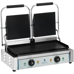 Royal Catering Doppel Kontaktgrill - glatt - 2 x 1.800 W