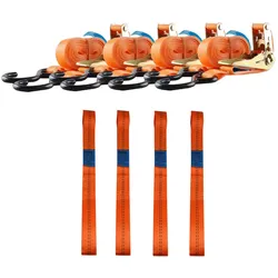 4 Gurtschlaufen Doppelschlaufe + 4 Spanngurte Motorradspanngurt Mopped