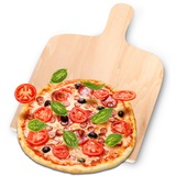 KYONANO Pizzaschaufel, Pizzaschieber aus naturbelassenem Birkenholz, Pizzabrett 30X42cm Brotschieber, Pizzaheber für Pizzastein (1er Set)